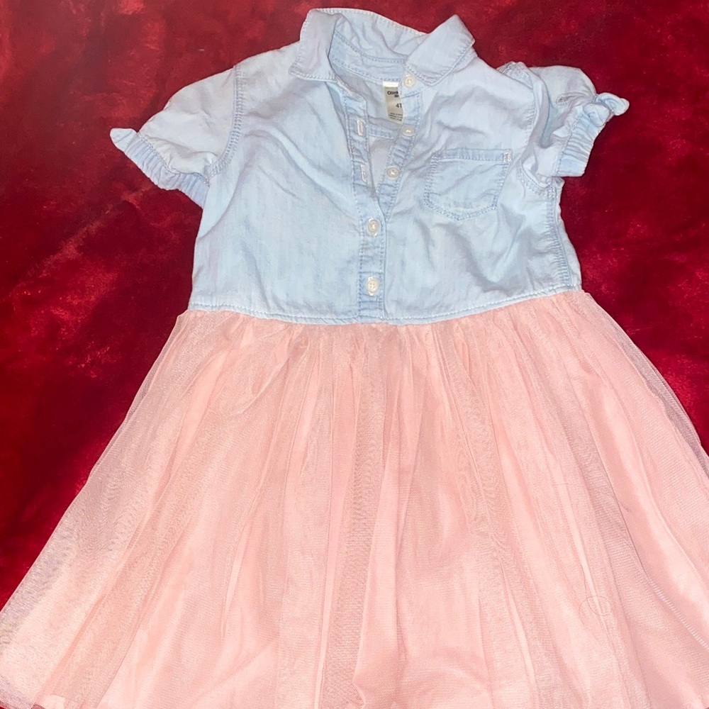Used OshKosh B'gosh Light Blue Light Pink Casual Dress
